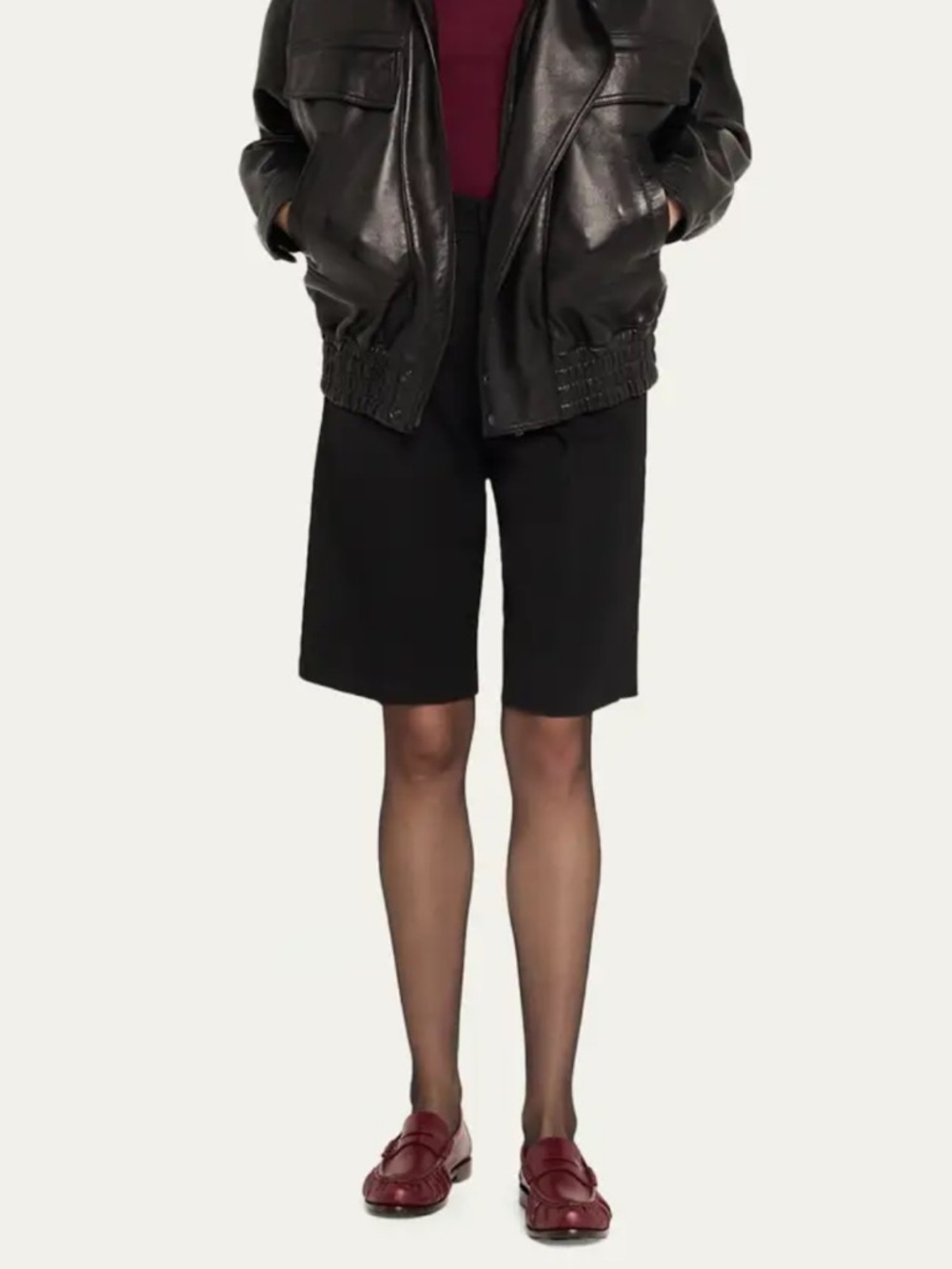 Saint Laurent Burgundy Leather Penny Loafers - Picture 15 of 15